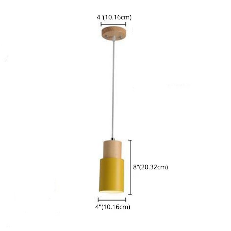 1 Cylindre lumineux Lights Hanging Lighttures Nordic Style Light For Restaurant