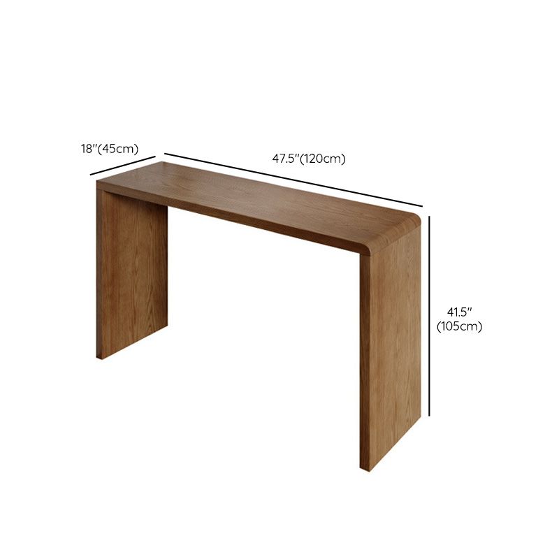 Modern Style Bar Table Pine Solid Wood Double pedestal Bar Dining Table with Storage