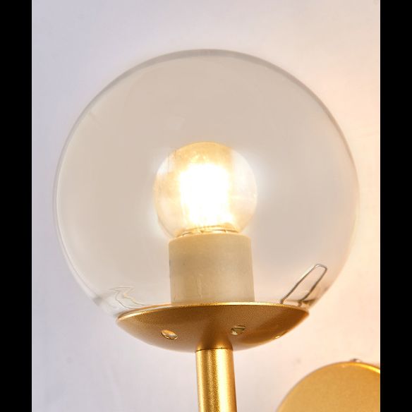 Retro Simple Industrial Style Sphere Wall Mount Lighting Glass Wall Mounted Lighting for Living Room