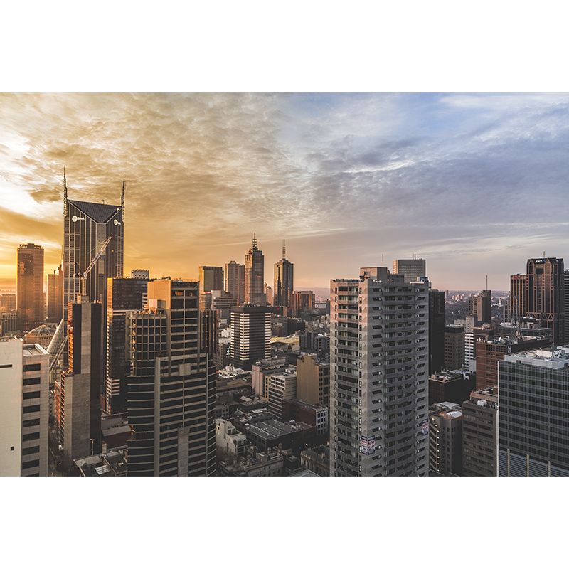 Photograph City Scenery Wall Mural Wall Covering for Sitting Room Bedroom