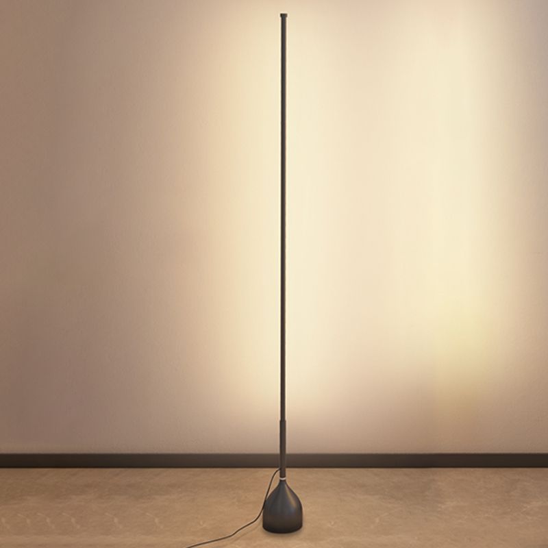 Lampada da pavimento a forma lineare contemporanea in metallo lampada da pavimento singolo