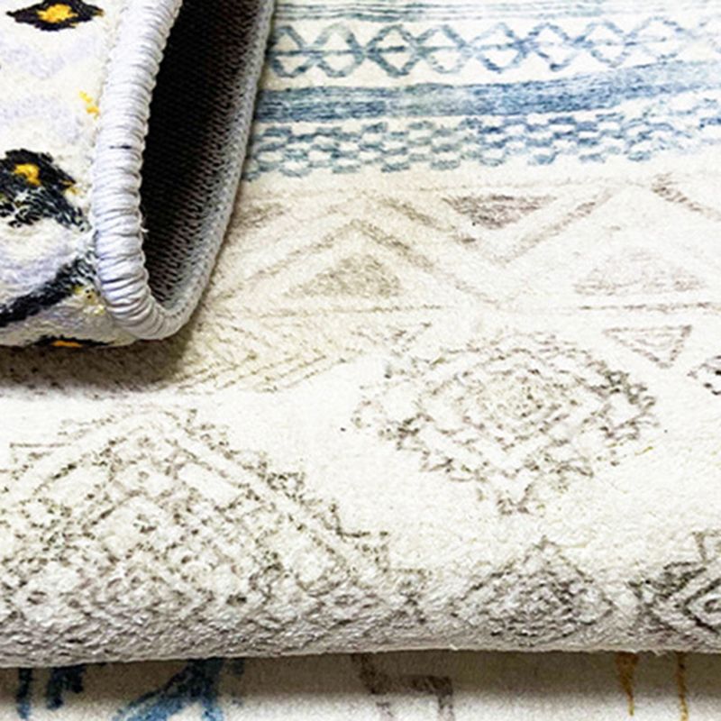 Yellow Modern Carpet Polyester Checked Pattern Carpet Washable Carpet for Drawing Room