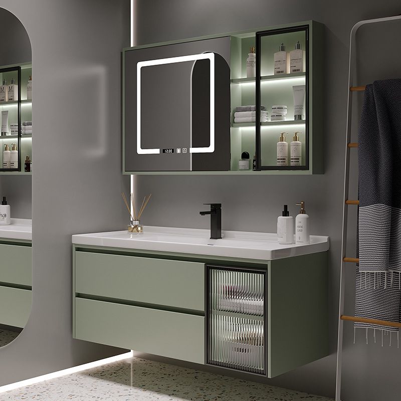 Contemporary Vanity Sink Wall-Mounted Bathroom Vanity Cabinet with Drawers