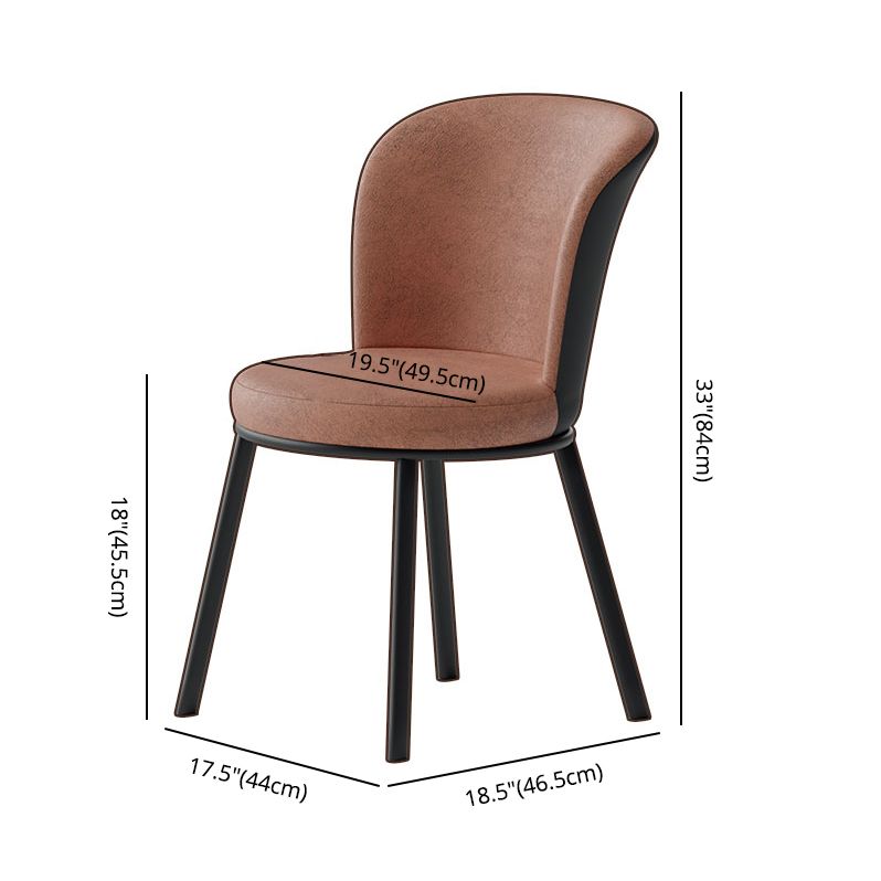 Contemporary Leathaire Restaurant Arm Chair Matte Finish Open Dining Chair