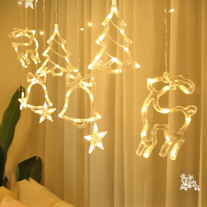 Christmas LED Decorative Lamp in Modern Romantic Style Plastic Indoor String Lights
