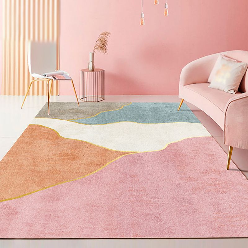Modern woonkamer vloerkleed Prachtig wasbaar Wasbaar Truug Polyester Stain Resistant Area Tapijt