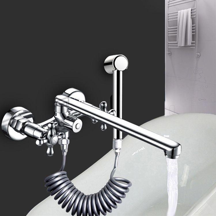 Traditional Style Claw Foot Tub Faucet Copper Floor Mounted Claw Foot Tub Faucet