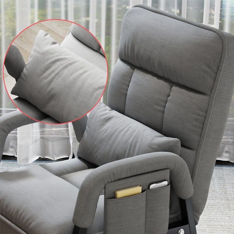 Contemporary Fabric Arms Included with Black Legs Lounge Chair