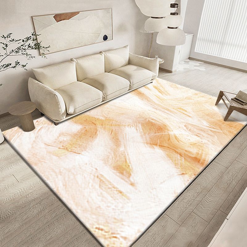 Green Modern Rug Polyester Graphic Area Rug Washable Rug for Living Room