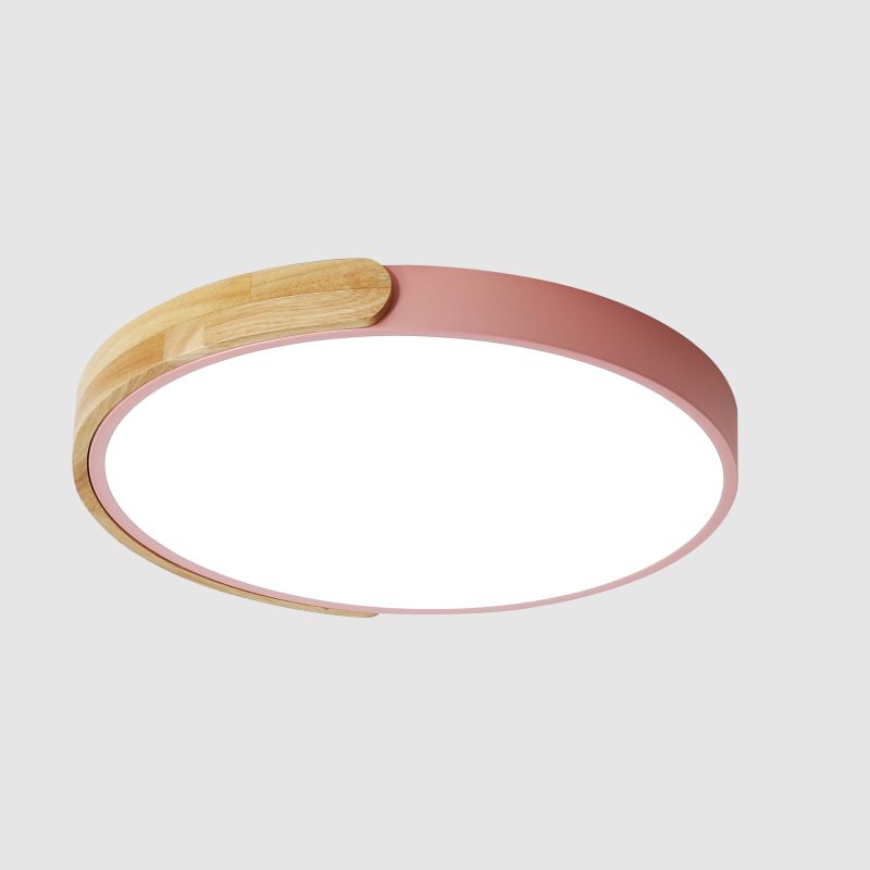 Makronen-Unterputzleuchte aus Metall, runde Schlafzimmer-Deckenleuchte mit 1 Licht