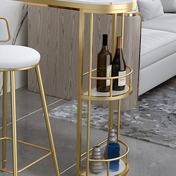 Modern Style Stone Bar Table Set 1/2/3 Pcs Specialty Pub Set for Indoor