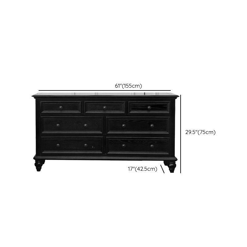 Traditional Storage Chest Solid Wood Dresser with 3/4/5/7/9/10 Drawers