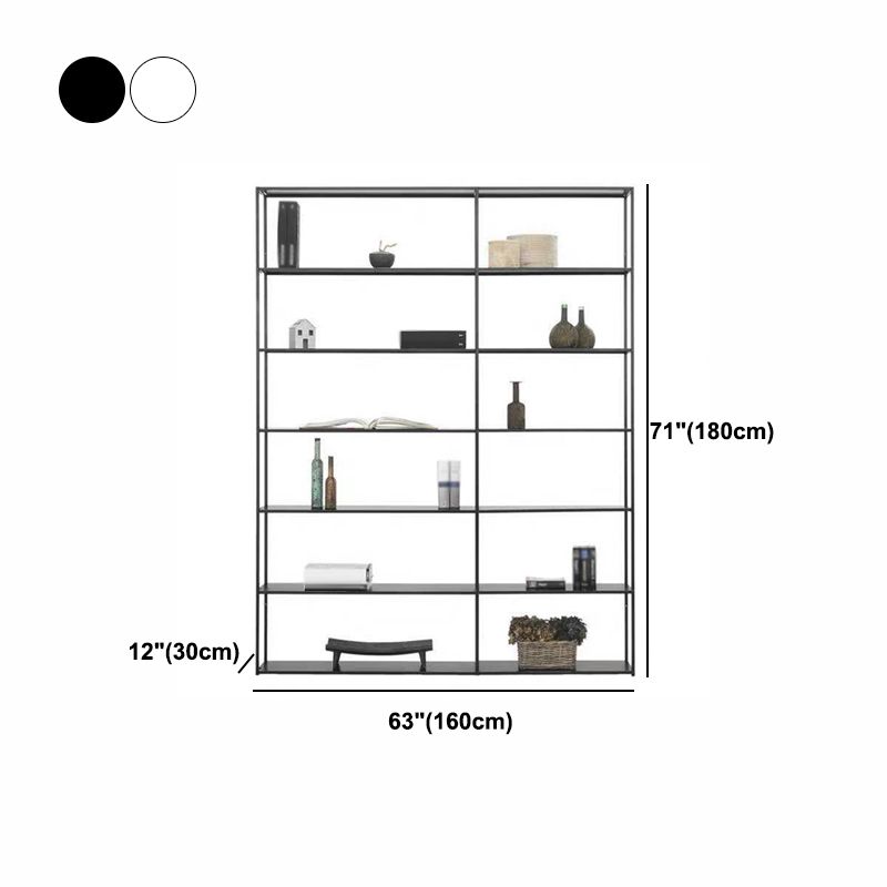 Industrial Style 5-Shelf Bookshelf Open Shelf Bookcase for Home Office