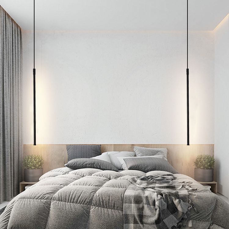 Modern Simple LED Pendant Light Long Line Lamps for Bedroom Dinning Room