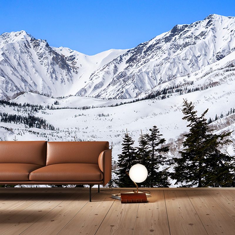 Mildew Resistant Mural Wallpaper Mountain Landscapes Pattern for Bedroom