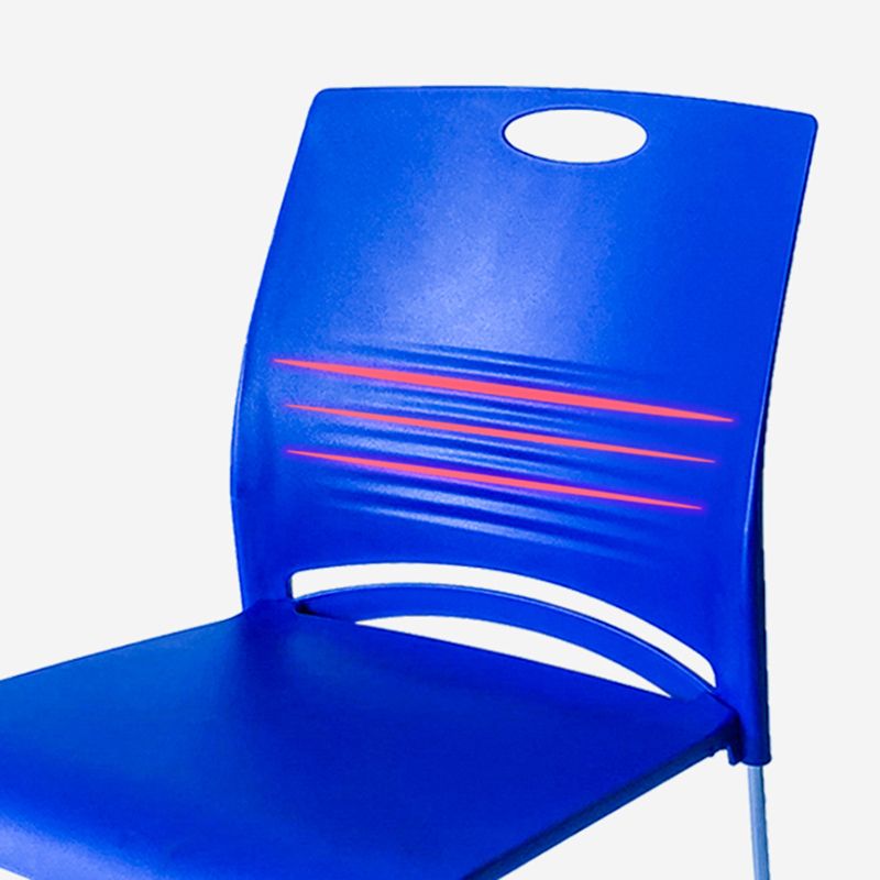 Armless Home Office Chair Modern Mid Back Working Chair with No Wheels