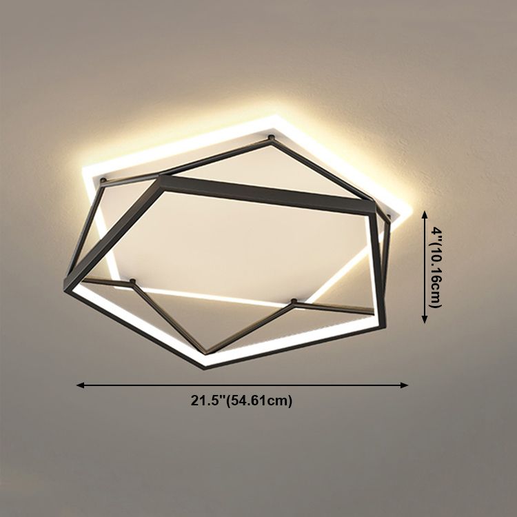 Éclairage encastré en métal Plafonniers encastrés à LED multi-têtes noirs