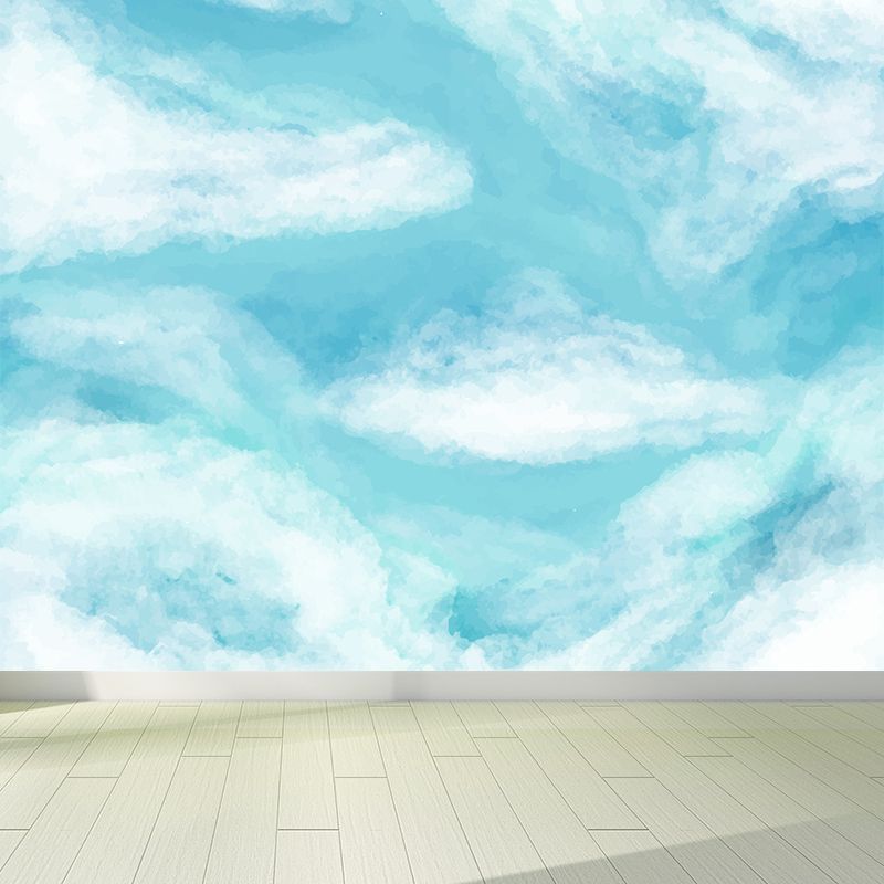 Stain Resistant Abstract Pattern Mural Non-Woven Texture Modern Wall Decor for Girls Room