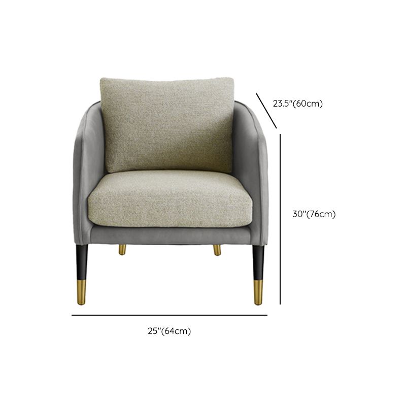Slope Arm Sofa Fabric Settee Living Room Seating with Pillows