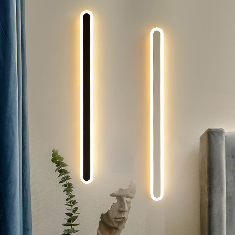 Linear Shade Acrylic LED Wall Sconce Minimalist Single Light Entry Wall Lamp for Hall Foyer