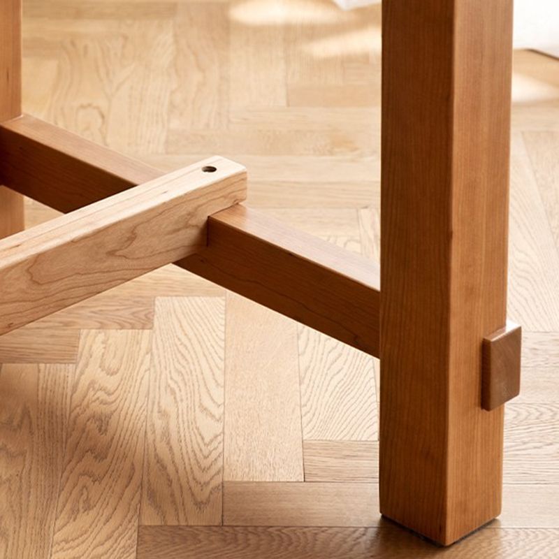 Contemporary Kitchen Dinner Table Rectangle Solid Wood Dining Table