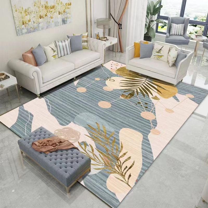 Modern Style Rug Geometric Pattern Rectangle Stain Resistant Shape Rug for Home Decor