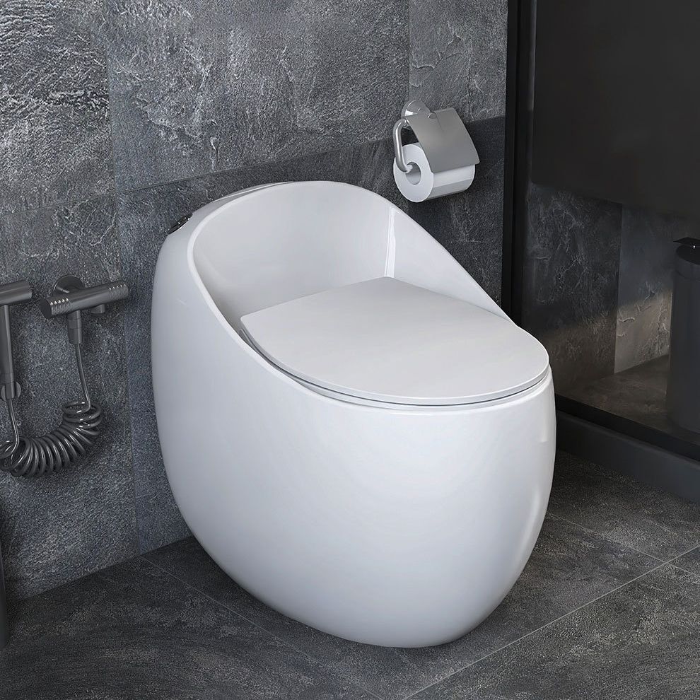 Modern Floor Mount Toilet Siphon Ceramic Flush Toilet with Seat for Bathroom