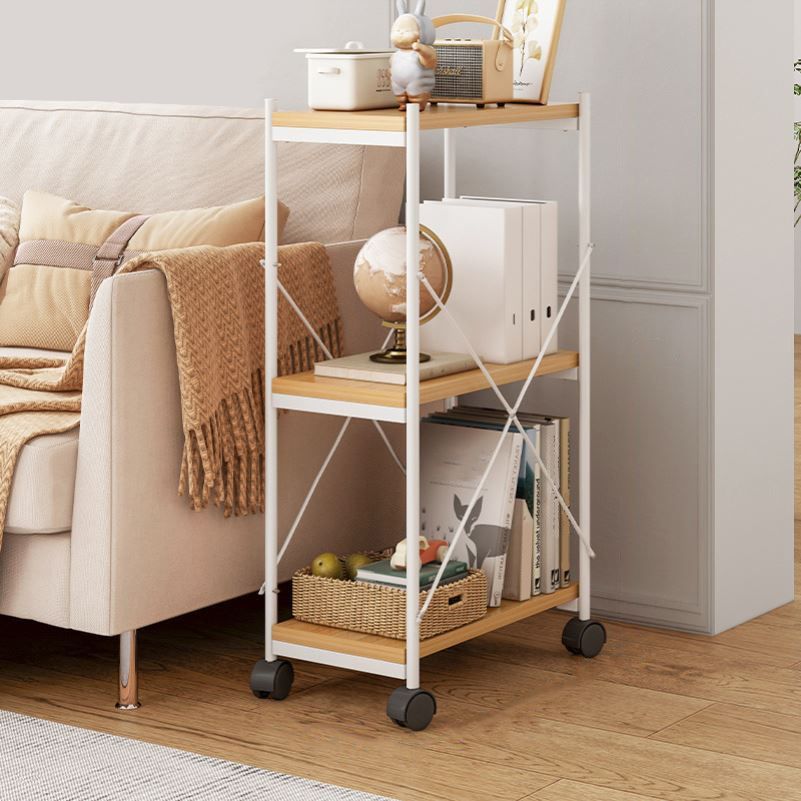 Modern Style Bookshelf Open Back Wood Bookcase for Office Use