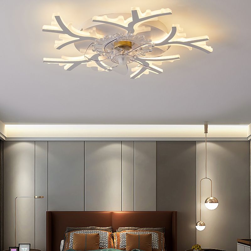 Lampada a ventola del soffitto in metallo Nordico Light Aitura del soffitto con lama a ventola ABS
