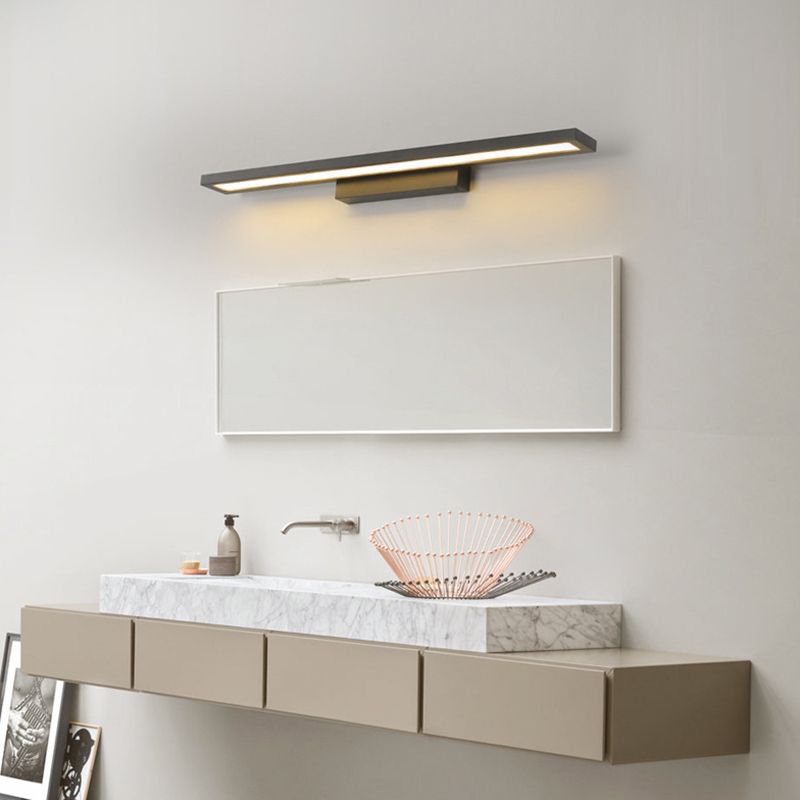 Rectangle Vanity Lighting Fixtures Modern Minimalist Style Metal Vanity Sconces