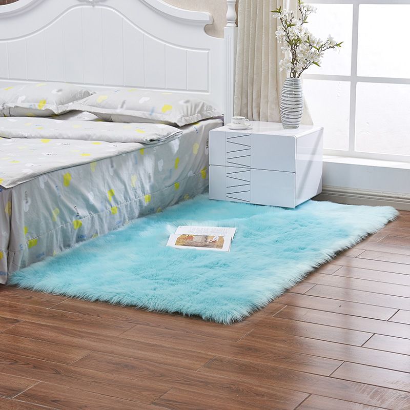Tappeto a più colorato alla moda in finto lana in finto moquette in lavatrice in lavatrice per animali domestici tappeto non slip per camera da letto per camera da letto