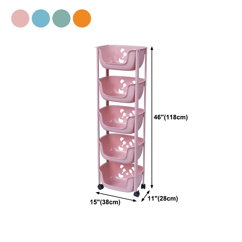 Plastic Contemporary Geometric Bookshelf Vertical Open Bookcase for Home