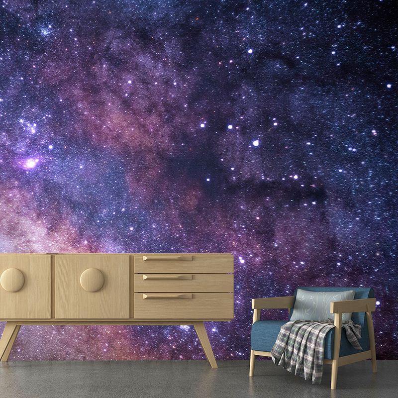 Dreamy Galaxy Photography Mural Wallpaper Environment Friendly Living Room Wall Mural
