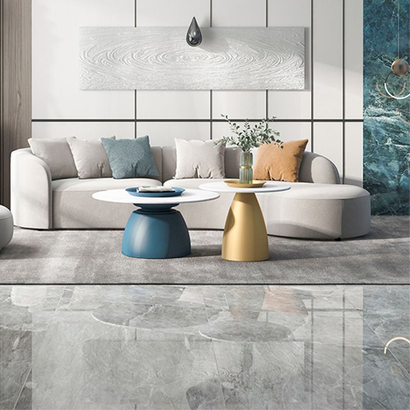 51 Inch One Arm Sectionals, Tight Back Curved Sectional Sofa for Living Room