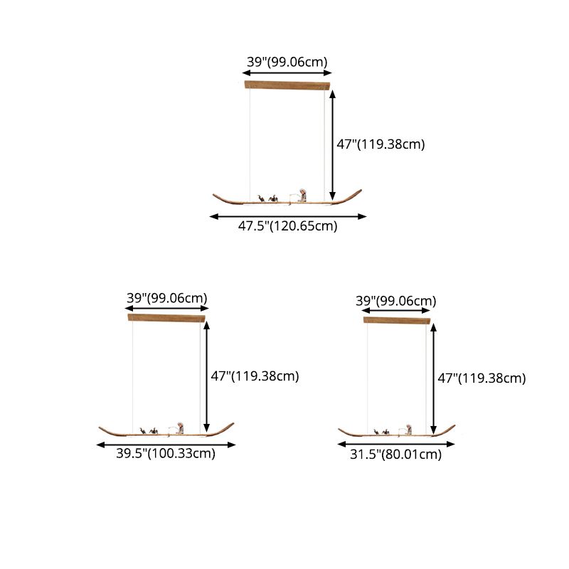 Lineair eiland hanger led modern metalen plafond hanglampje voor theesalon