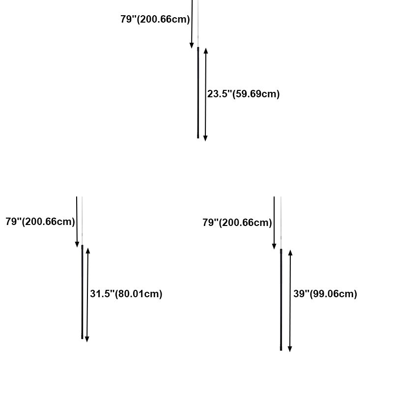 Metal Linear Hanging Lights Modern Style 1 Light Hanging Mount Fixture