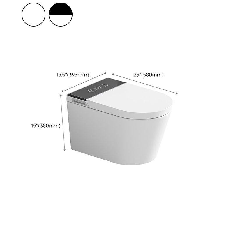 Elongated Wall Mounted Bidet Antimicrobial Smart Bidet with Heated Seat and Dryer