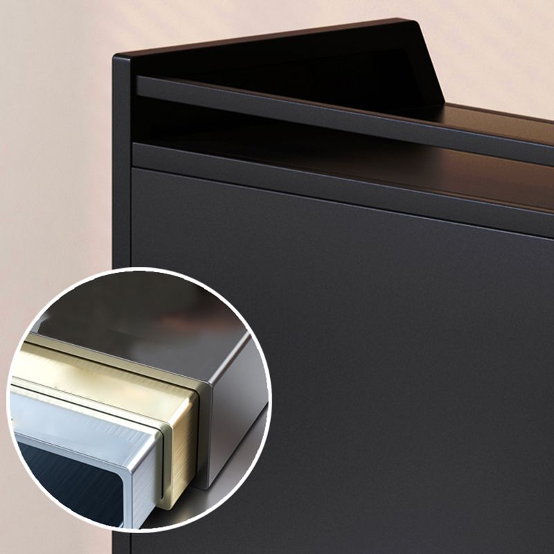 Metal Closed Back Standard Bookshelf Shelves Included Bookcase