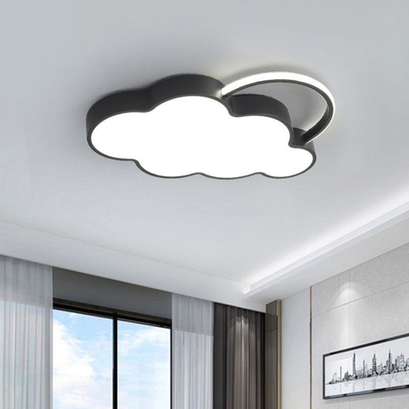 Nordic Style Metal Flushmount Ceiling Lamp Cloud Shape LED Flush Mount Lighting for Kids Bedroom