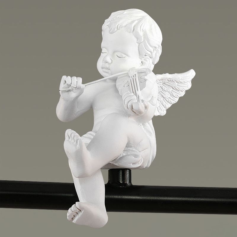 Ball Glass Island Lighting Fixture Nordic Style Island Chandelier Light with Angel Decor