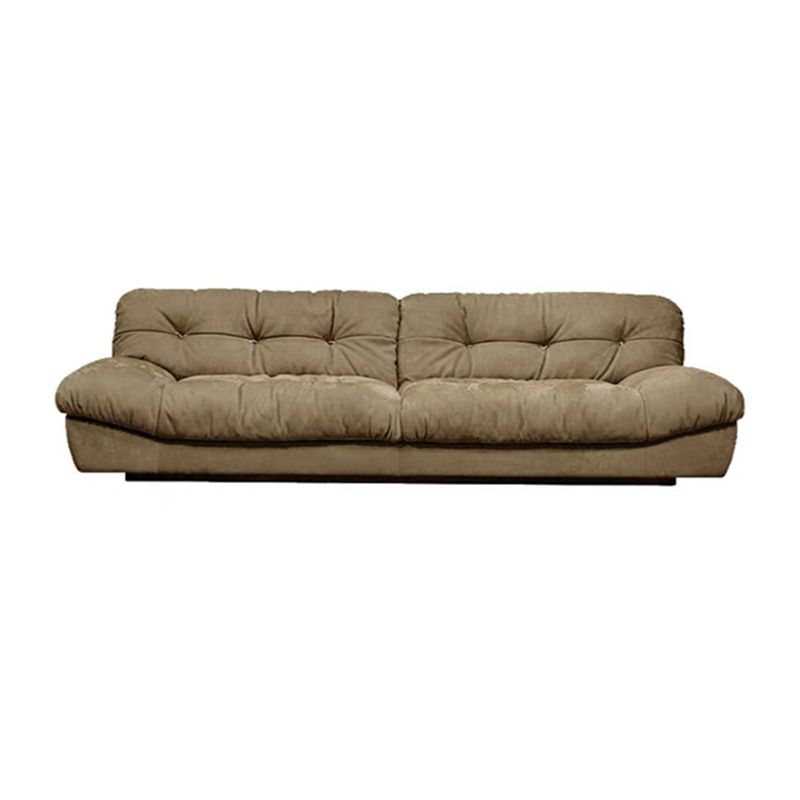 Contemporary Armless Settee Tufted Split-Back Living Room Sofa