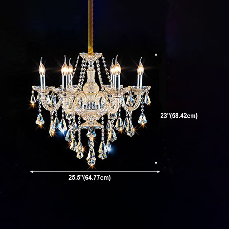 Nordic Style Chandelier Light Crystal Glass Pendant Light for Living Room