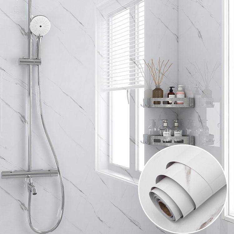 Modern Backsplash Wall Tile PVC Rectangular Self Adhesive Wallpaper for Bathroom