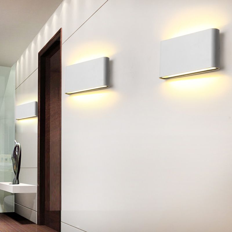 Square Shape Metal Wall Sconce Modern Style 2-Light Wall Mounted Lighting