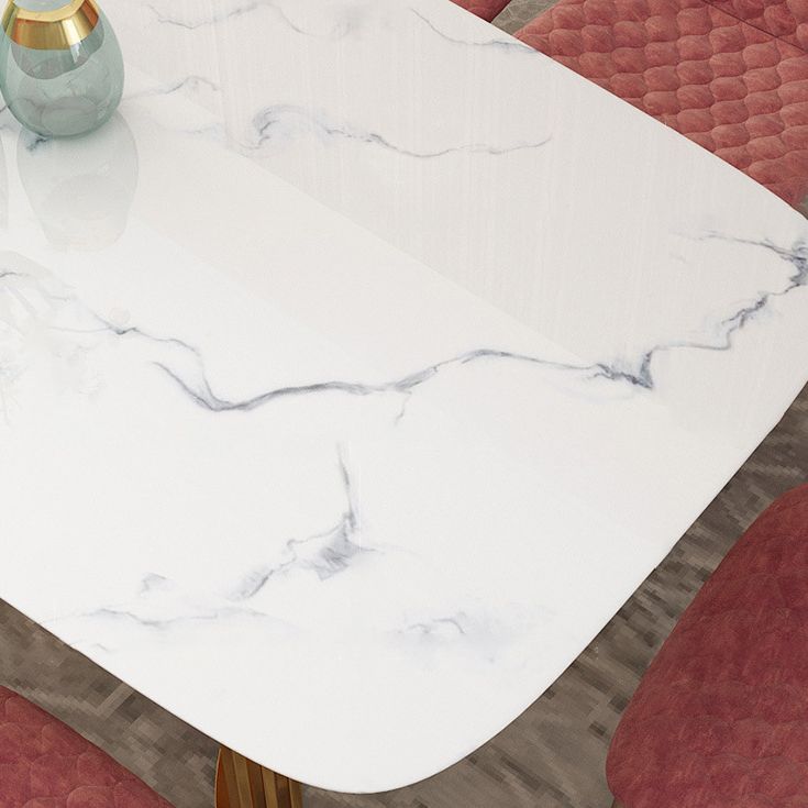 Nordic 1/2/7/9 Pieces Dining Set Rectangle Stone Dining Table for Dining Room