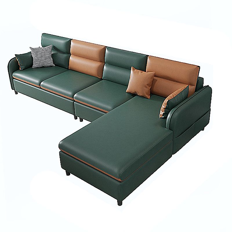 Contemporary Modular L-Shape Sectional with Storage for Four People