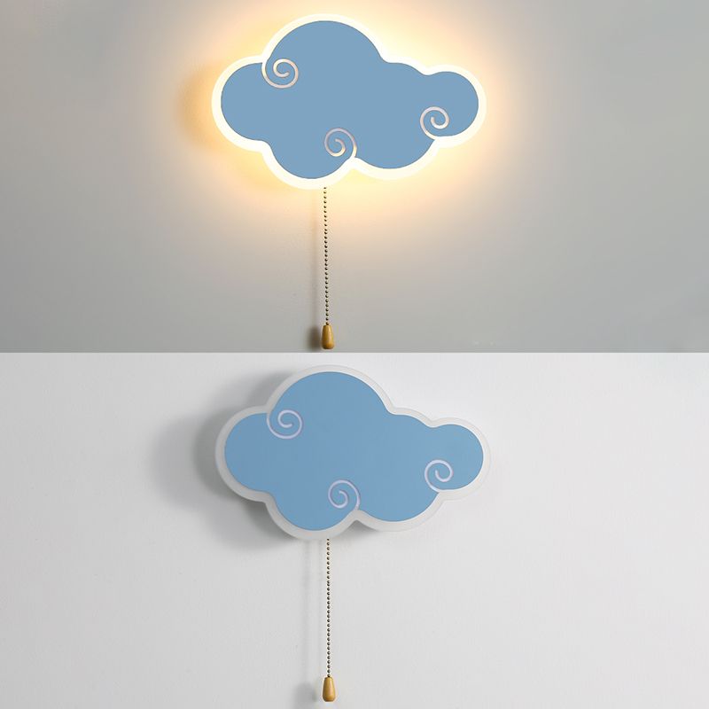 Modern Style Cloud Shape Wall Sconce Metal 1 Light Wall Lighting for Children's Room