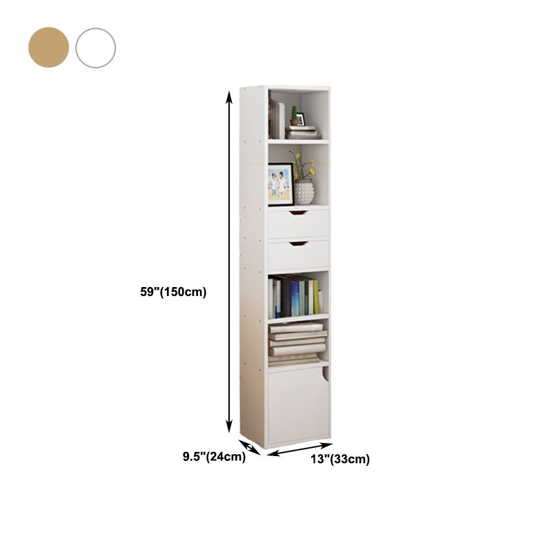 Closed Wooden Bookshelf Modern Minimalist Home Corner Bookcase