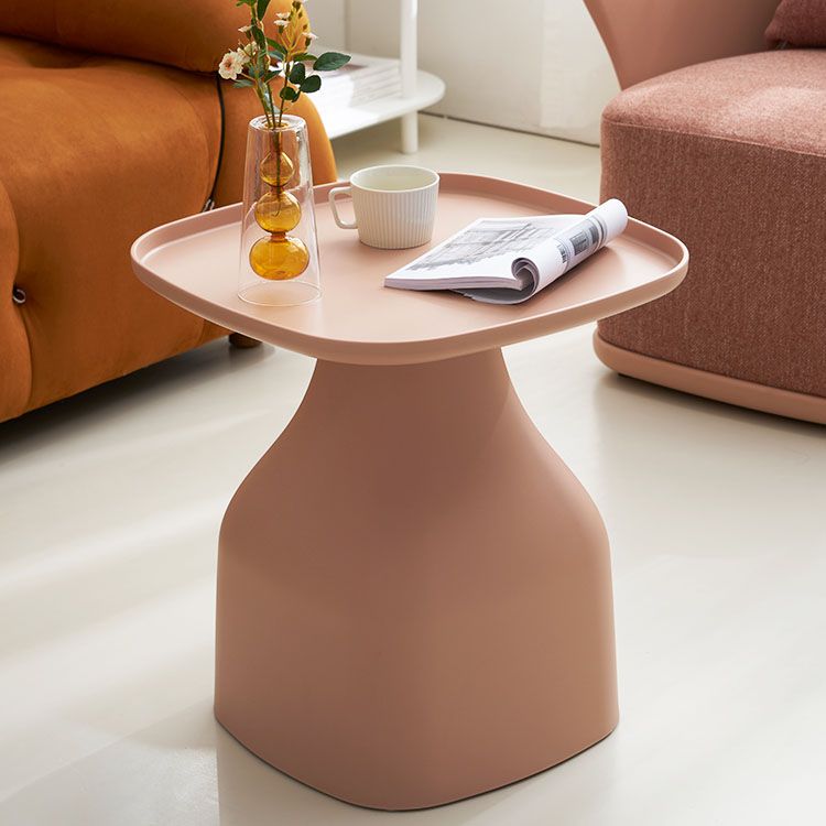 Pedestal Square Accent Side Table Tray Top Side End Snack Table