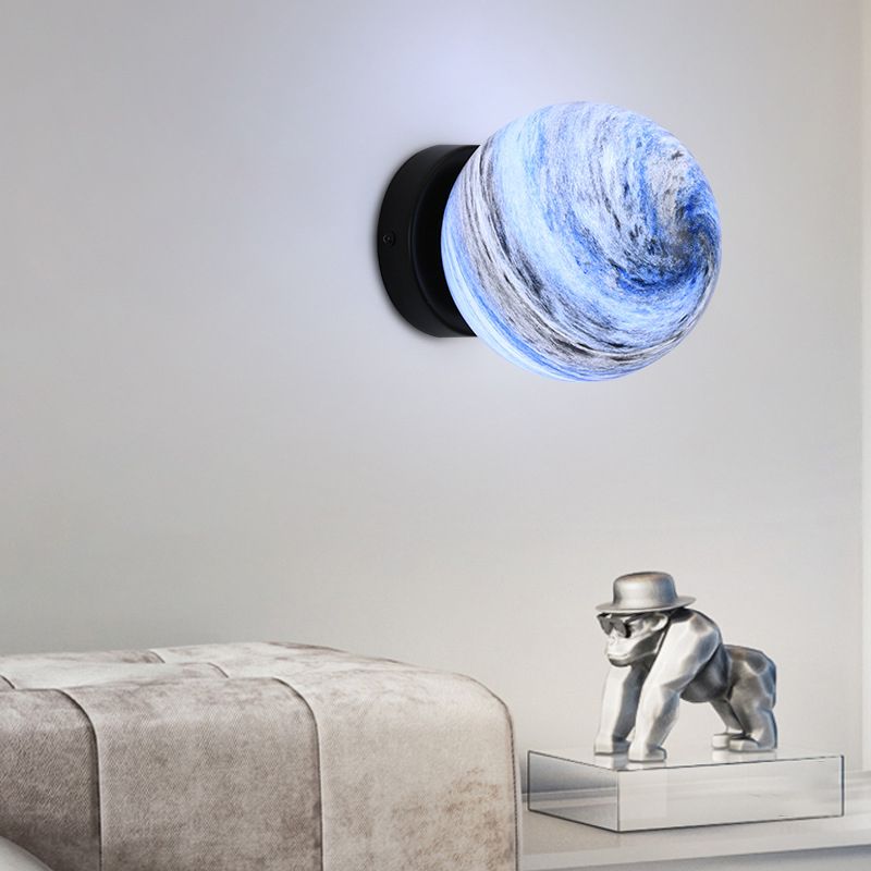 Modern Wall Sconce Globe Glass Wall Light Fixture for Living Room